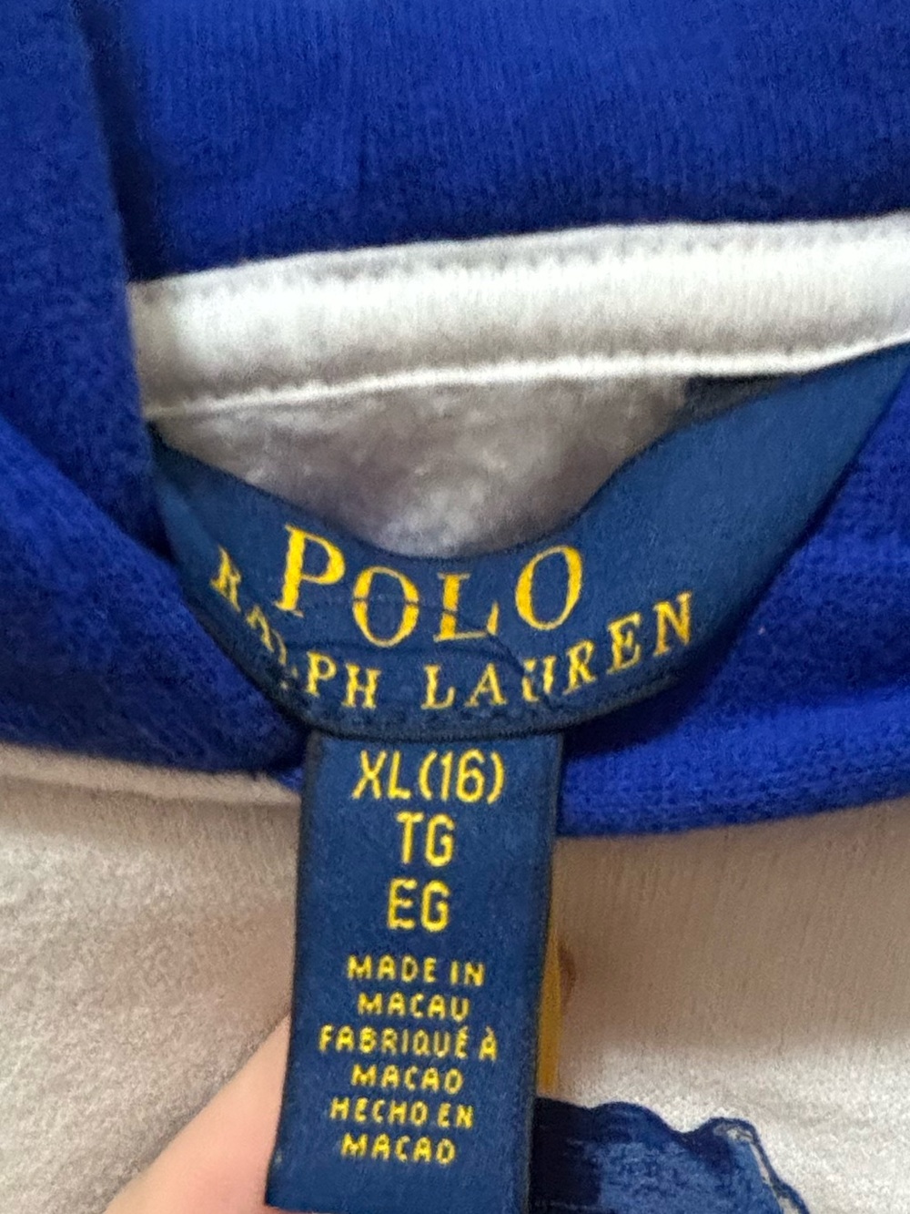 Polo Ralph Lauren Iconic Polo Bear Yellow Raincoat Colorblock Hoodie Size XL(16) - Picture 3 of 3